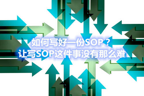 如何寫好一份SOP？讓寫SOP這件事沒有那么難(圖1)