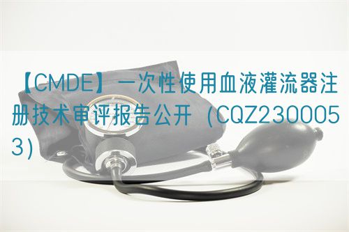 【CMDE】一次性使用血液灌流器注冊技術(shù)審評報告公開(kāi)（CQZ2300053）(圖1)