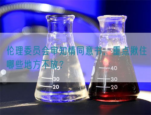 倫理委員會審知情同意書，重點(diǎn)揪住哪些地方不放？(圖1)